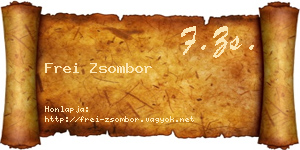 Frei Zsombor névjegykártya
